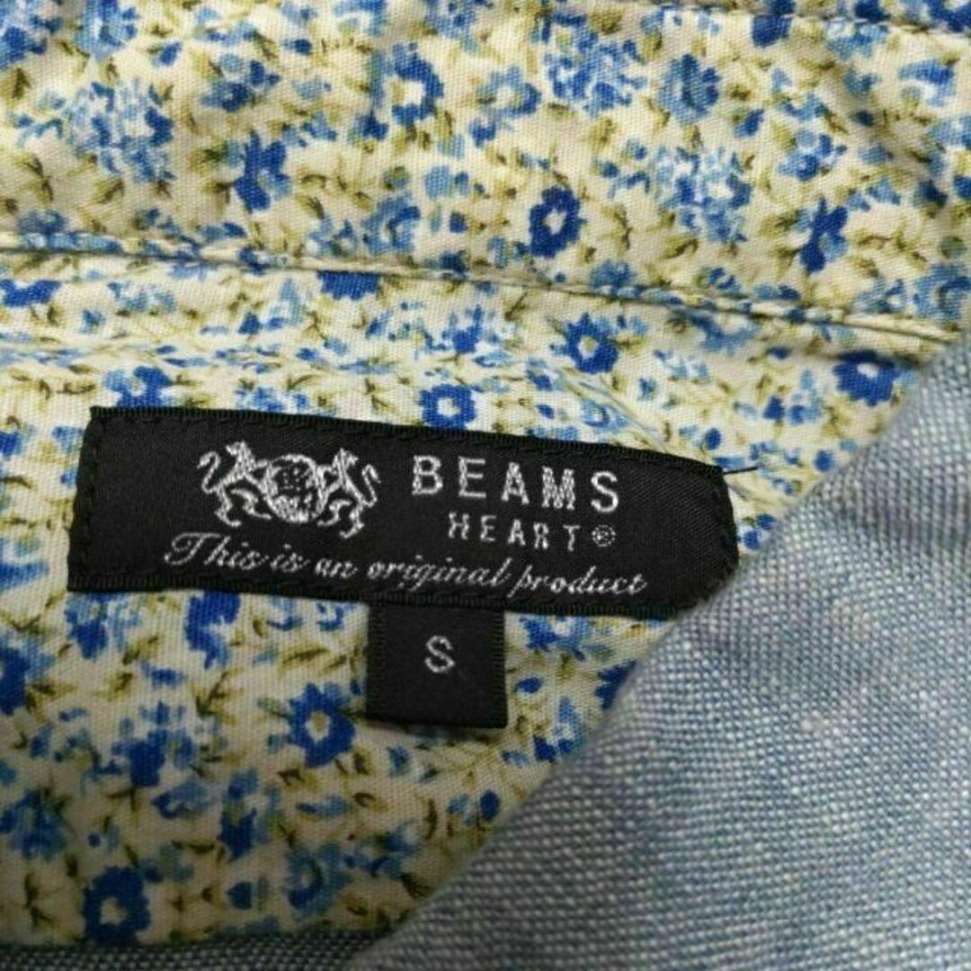BEAMS(ビームス)のBEAMS HEART ビームスハート 麻100％ 長袖シャツ ブルー S レディースのトップス(シャツ/ブラウス(長袖/七分))の商品写真