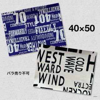 ☆給食ランチョンマット 大きめ 英字ロゴ ＊パープル×ナチュラル2枚セット5(外出用品)