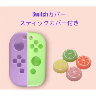 (F10)Switchカバー パステル・パープルグリーン・スティックカバー付(その他)