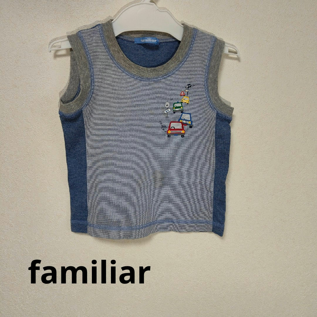 familiar(ファミリア)のfamiliar ファミリア kids キッズ タンクトップ 90 キッズ/ベビー/マタニティのキッズ服男の子用(90cm~)(Tシャツ/カットソー)の商品写真