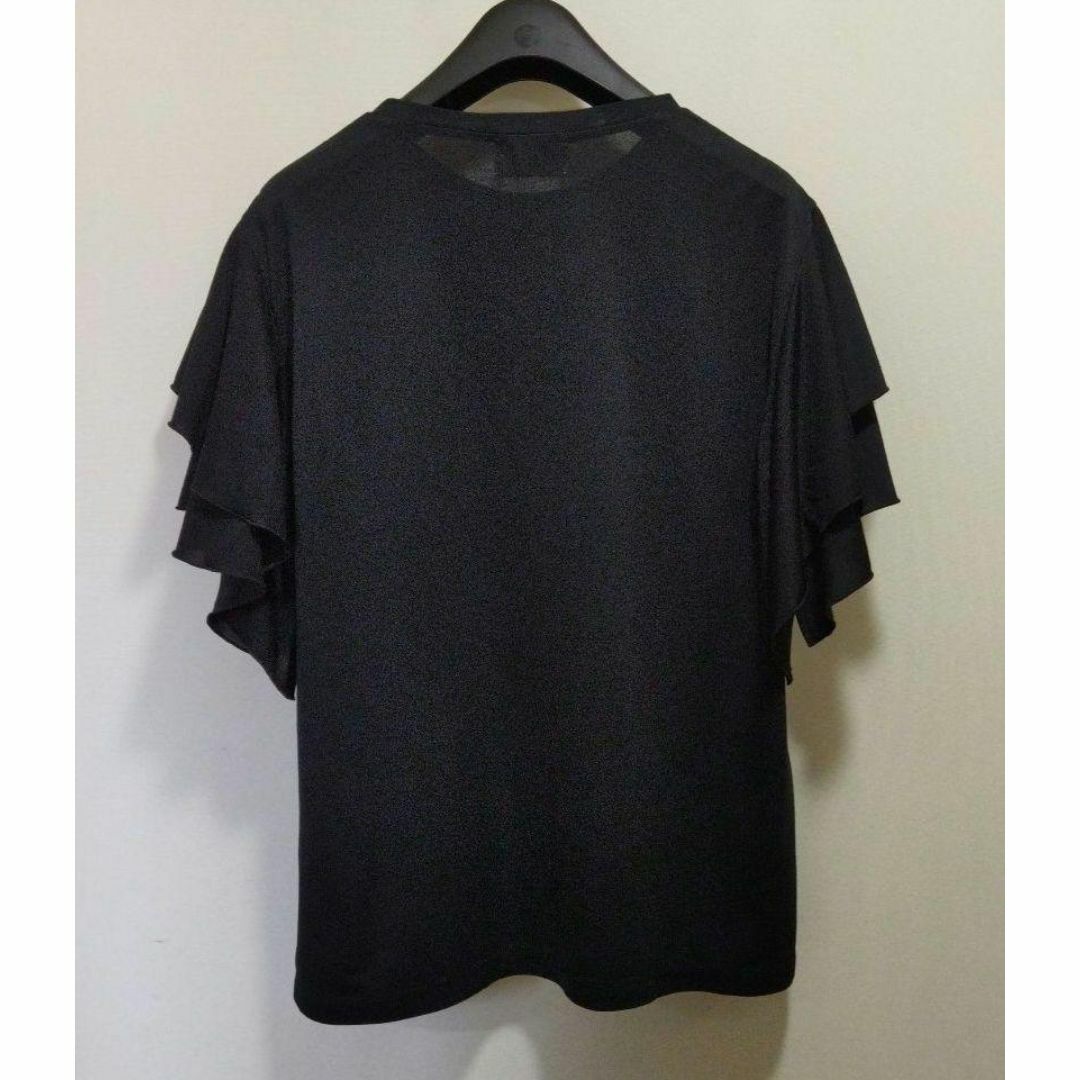 UNITED ARROWS(ユナイテッドアローズ)の【 BLACK 】UBCC CE/P ラッフルスリーブ カットソー レディースのトップス(カットソー(半袖/袖なし))の商品写真