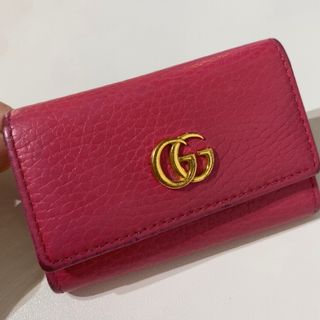 グッチ(GUCCI)のGUCCI GGマーモント キーケース ピンク(キーケース)