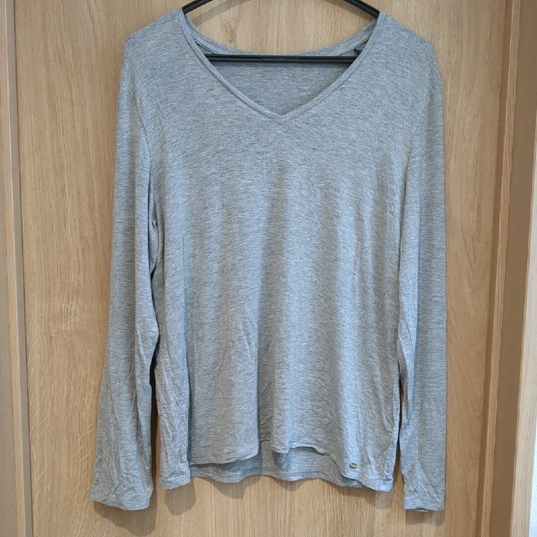 Calvin Klein(カルバンクライン)の中古・Calvin Klein　ロンT/グレー　USレディースM レディースのトップス(Tシャツ(長袖/七分))の商品写真