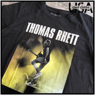 【T376】THOMAS RHETT USA古着 ミュージックT  半袖(Tシャツ/カットソー(半袖/袖なし))