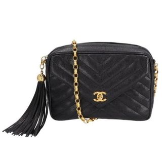 シャネル(CHANEL)のCHANEL シャネル/Vステッチ　フリンジビジューチェーンショルダー/255****/ABランク/09【中古】(ショルダーバッグ)