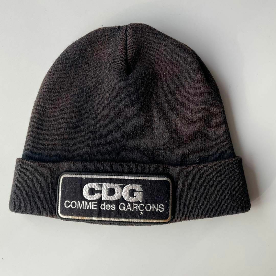 COMME des GARCONS(コムデギャルソン)の【ビッグ刺繍ロゴ】COMME des GARCONSビーニー古着ブラック帽子 その他のその他(その他)の商品写真