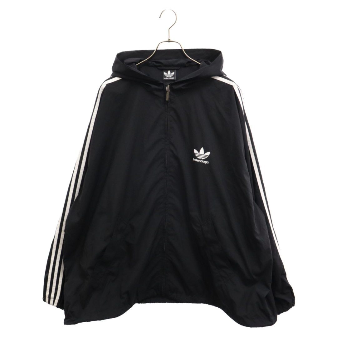 Balenciaga(バレンシアガ)のBALENCIAGA バレンシアガ 23SS×ADIDAS ロゴプリントナイロンジップアップパーカージャケット ウィンドブレーカー 725310 ブラック メンズのトップス(パーカー)の商品写真