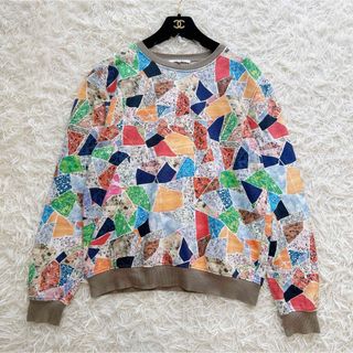 カルヴェン(CARVEN)の美品 CARVEN カルヴェン コラボ 総柄 大理石柄 スウェットシャツ M(スウェット)