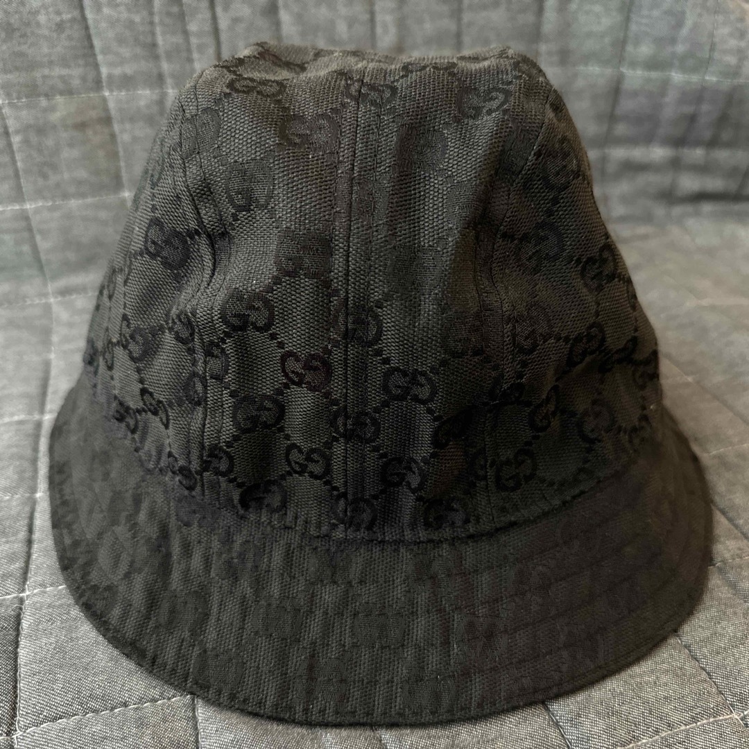 Gucci(グッチ)のGUCCI グッチ ハット バケハ GG総柄 帽子 ブラック 黒 メンズの帽子(ハット)の商品写真