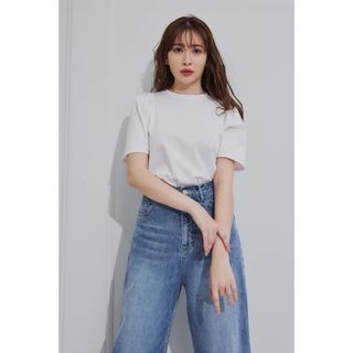 Her lip to - herlipto＊Tuck-Sleeve Cotton Tee