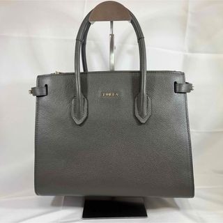 フルラ(Furla)のFURLA フルラ　2way  ハンドバッグ　グレー(ハンドバッグ)