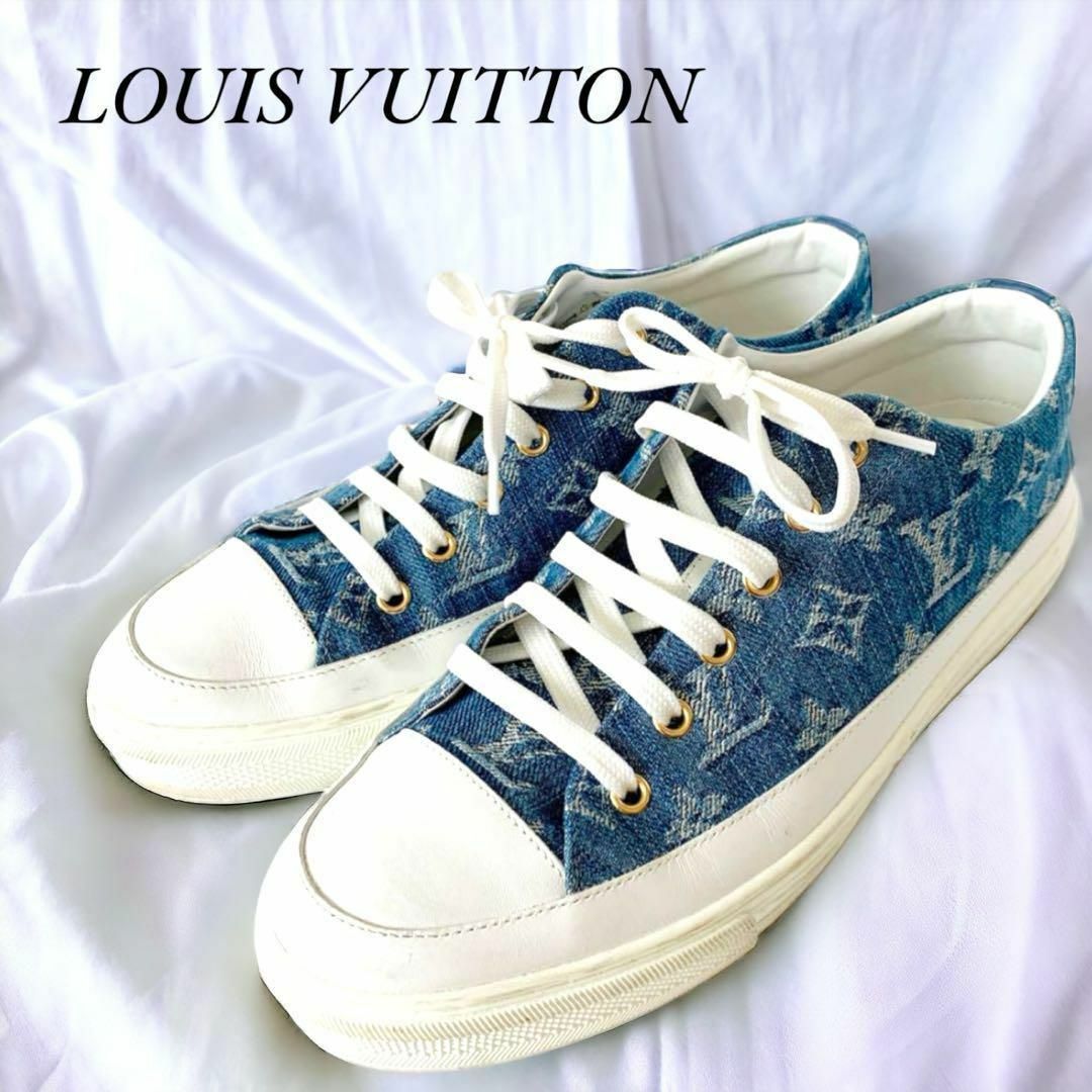 LOUIS VUITTON(ルイヴィトン)のLOUIS VUITTON ルイヴィトン ステラーライン  デニムスニーカー メンズの靴/シューズ(スニーカー)の商品写真