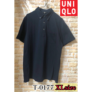 ユニクロ(UNIQLO)のUNIQLO メンズ 半袖ポロシャツ LLサイズ ネイビー フォロー割引あり(ポロシャツ)