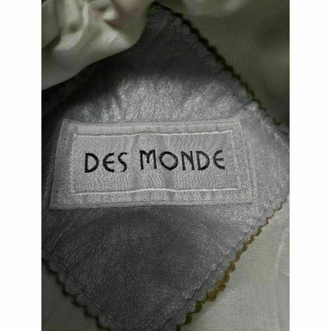 DES MONDE レザージャケット グレー M レディースのジャケット/アウター(その他)の商品写真