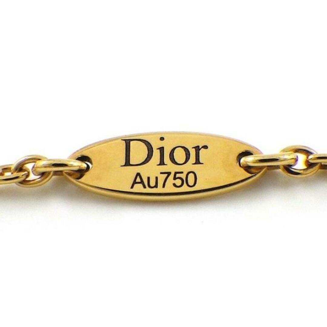 Christian Dior(クリスチャンディオール)の【★最終お値引き品】 クリスチャンディオール Christian Dior ブレスレット ローズ デ ヴァン JRDV95001_0000 ラウンド サークル スター ホワイト シェル 1ポイント ダイヤモンド K18YG 白 【箱・保付き】 【中古】 レディースのアクセサリー(ブレスレット/バングル)の商品写真