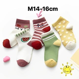 0050M 靴下キッズ　キッズソックス　子供　メッシュ　春夏向け　14-16cm(靴下/タイツ)