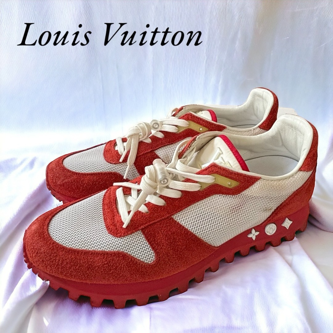 LOUIS VUITTON(ルイヴィトン)のLOUIS VUITTON ルイヴィトン LVランナー ラインスニーカー レッド メンズの靴/シューズ(スニーカー)の商品写真