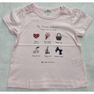 クミキョク(kumikyoku（組曲）)の薄ピンク 半袖 Ｔシャツ 90(Ｔシャツ)