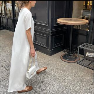 ドゥロワー(Drawer)のCAINEE ケイニー oversized maxi dress white(ロングワンピース/マキシワンピース)