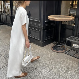 Drawer - CAINEE ケイニー oversized maxi dress white