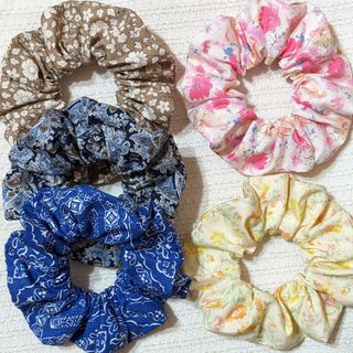 BH5個セットシュシュハンドメイド(ヘアアクセサリー)