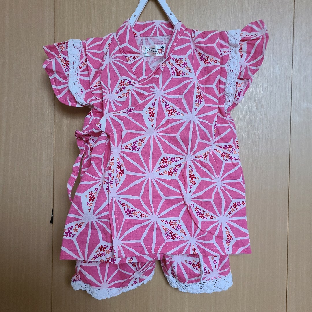 甚平　100センチ キッズ/ベビー/マタニティのキッズ服女の子用(90cm~)(甚平/浴衣)の商品写真