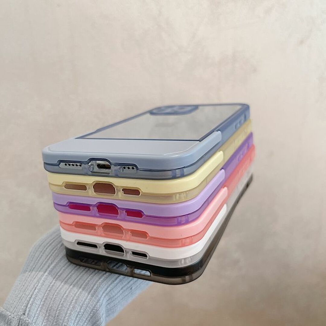 iphone11proケース スタンド付き　半透明 ホワイト319 スマホ/家電/カメラのスマホアクセサリー(iPhoneケース)の商品写真