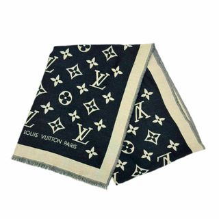 ルイヴィトン(LOUIS VUITTON)のLOUIS VUITTON ルイ ヴィトン エトール ストール モノグラム グレー ブラック レディース メンズ M76168 AO0199　薄手 全長190cm(マフラー/ショール)