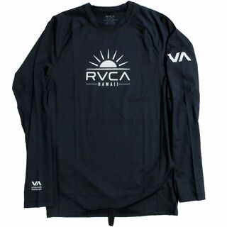 ルーカ(RVCA)のRVCA (ルーカ) ハワイ 長袖 ラッシュガード Mサイズ 黒 ブラック 水着(サーフィン)