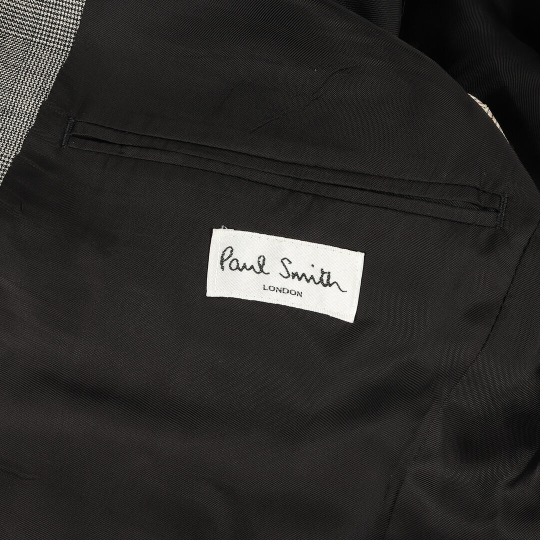 Paul Smith(ポールスミス)のPaul Smith ポールスミス サイズ:S グレンチェック ウール 段返り3B テーラード ジャケット / ツータック スラックス パンツ / セットアップ スーツ グレー ブラック 日本製 【メンズ】【中古】 メンズのスーツ(セットアップ)の商品写真