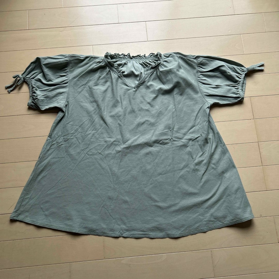GU(ジーユー)のGU 150 女の子　チュニックシャツ2枚組 キッズ/ベビー/マタニティのキッズ服女の子用(90cm~)(Tシャツ/カットソー)の商品写真