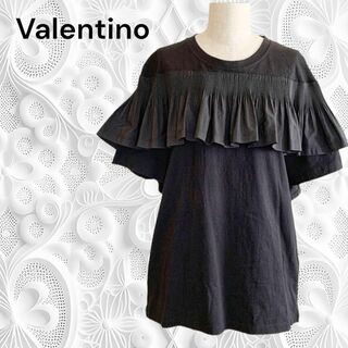 ヴァレンティノ(VALENTINO)のVALENTINO ヴァレンティノ フリル袖 Tシャツ カットソー(Tシャツ(半袖/袖なし))
