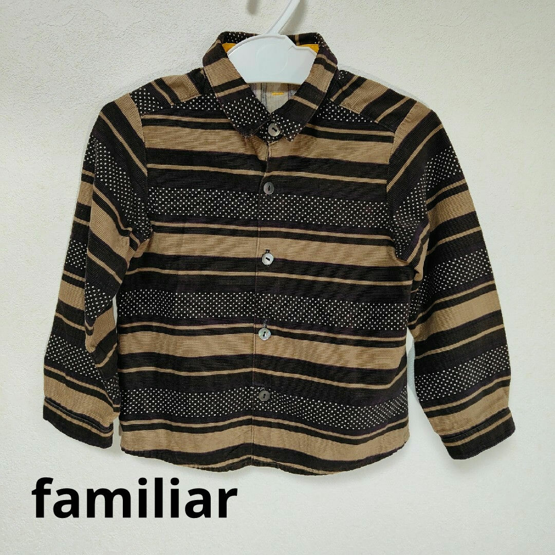 familiar(ファミリア)のfamiliar ファミリア kids キッズ シャツ  90 キッズ/ベビー/マタニティのキッズ服男の子用(90cm~)(Tシャツ/カットソー)の商品写真