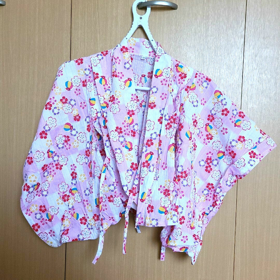 キッズ甚平　110センチ キッズ/ベビー/マタニティのキッズ服女の子用(90cm~)(甚平/浴衣)の商品写真