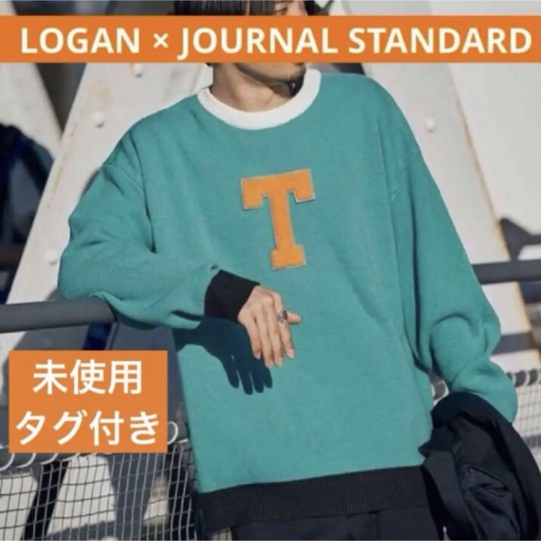 JOURNAL STANDARD(ジャーナルスタンダード)のLOGAN×ジャーナルスタンダード カレッジニットセーター ワッペン アメリカン メンズのトップス(ニット/セーター)の商品写真