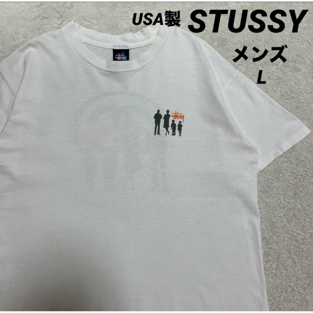 STUSSY(ステューシー)の90s -00s USA製 STUSSY ステューシー　両面プリント メンズ L メンズのトップス(Tシャツ/カットソー(半袖/袖なし))の商品写真