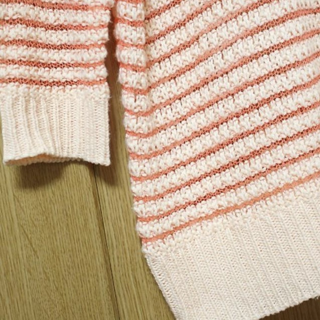 BROWNY(ブラウニー)のBROWNY/ブラウニー ゆったり編み 春 秋 セーター ボーダー レディースのトップス(ニット/セーター)の商品写真