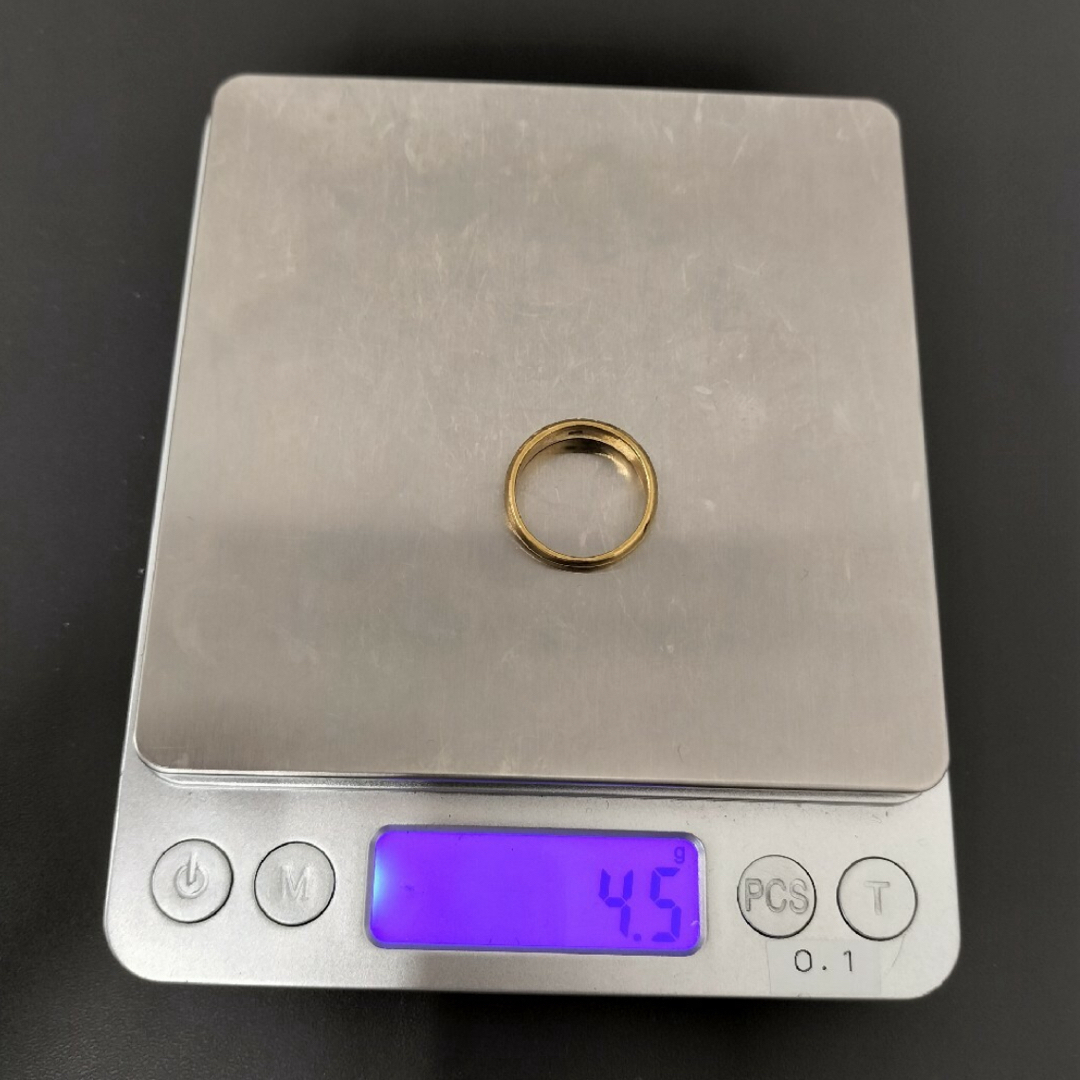 (M042503) K18 YG リング 指輪 約12号 レディースのアクセサリー(リング(指輪))の商品写真