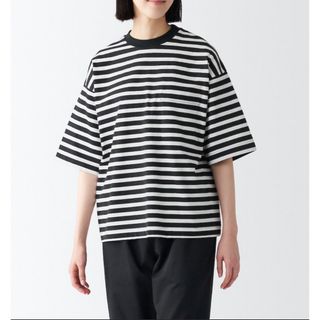 MUJI (無印良品) - 未使用タグ付き MUJI Labo 天竺編みクルーネックＴシャツ Ｓ～Ｍ