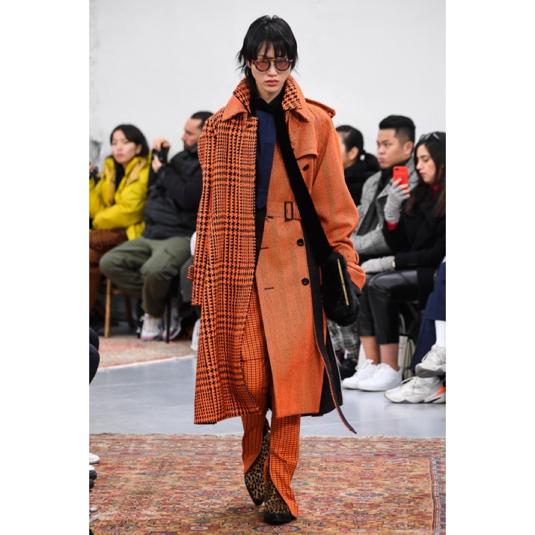 sacai(サカイ)のsacai サカイ ハイブリッドドッキングツイードコート 19AW メンズのジャケット/アウター(チェスターコート)の商品写真