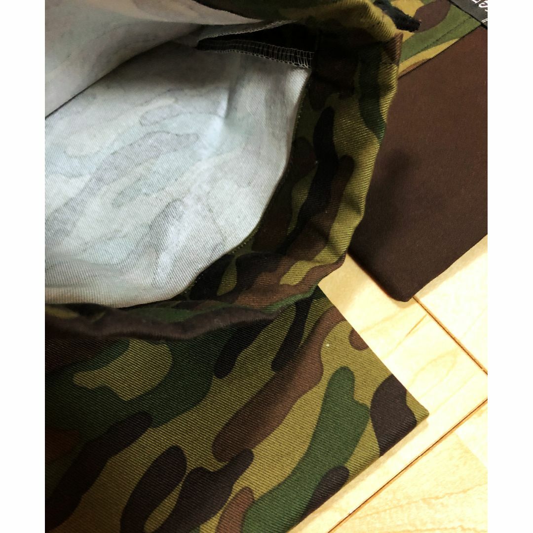 給食セット　迷彩　カモフラ　コップ袋　ランチョンマット　グリーン　シンプル ハンドメイドのキッズ/ベビー(外出用品)の商品写真