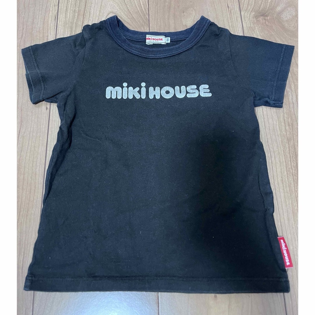 mikihouse(ミキハウス)のミキハウス黒　半袖　Tシャツ　100センチ キッズ/ベビー/マタニティのキッズ服男の子用(90cm~)(Tシャツ/カットソー)の商品写真