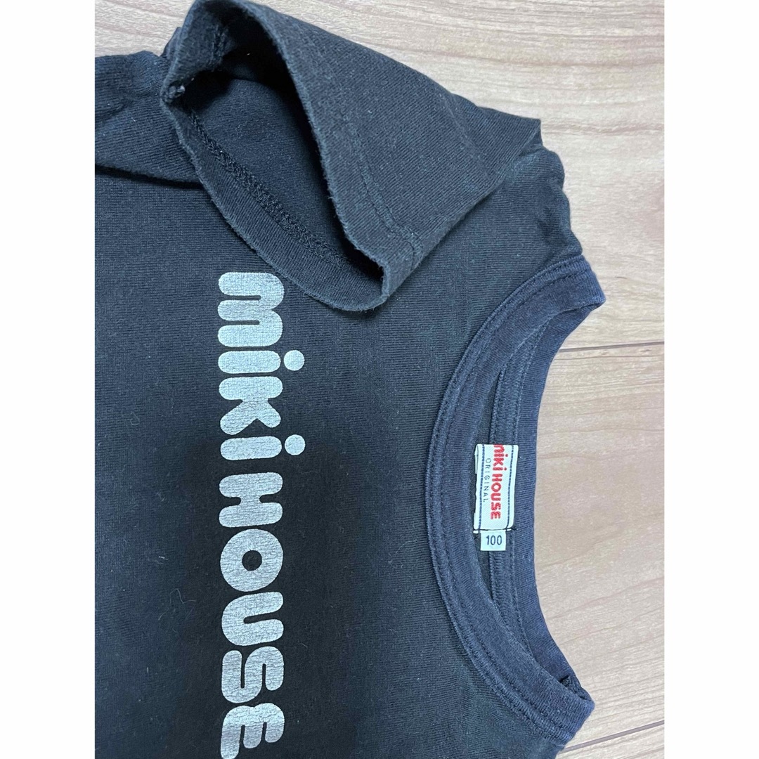 mikihouse(ミキハウス)のミキハウス黒　半袖　Tシャツ　100センチ キッズ/ベビー/マタニティのキッズ服男の子用(90cm~)(Tシャツ/カットソー)の商品写真