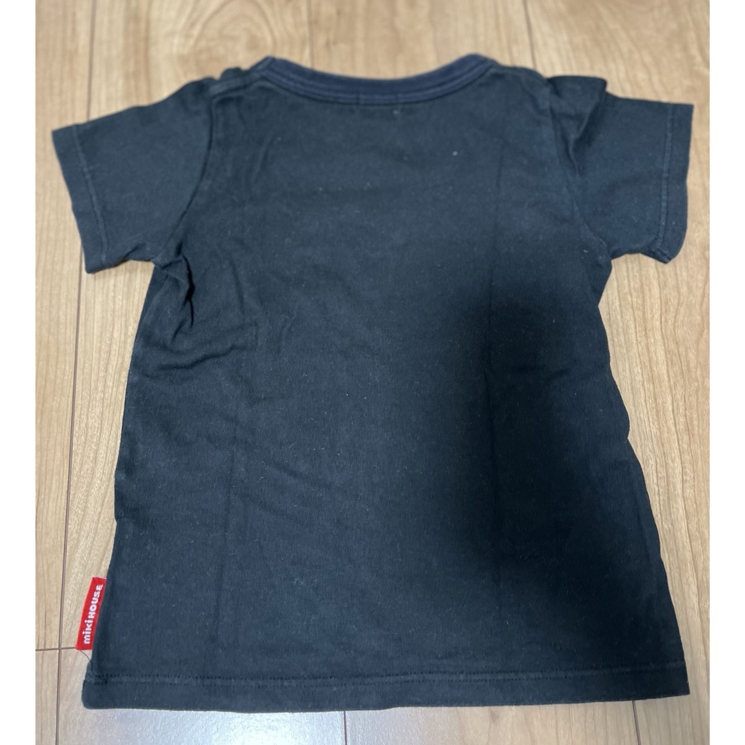 mikihouse(ミキハウス)のミキハウス黒　半袖　Tシャツ　100センチ キッズ/ベビー/マタニティのキッズ服男の子用(90cm~)(Tシャツ/カットソー)の商品写真