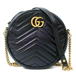 <br>GUCCI グッチ/GGマーモントストライプ ショルダーバッグ ハート ブラック/550154/ABランク/65【中古】(ショルダーバッグ)