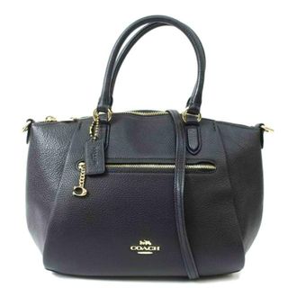 コーチ(COACH)のCOACH コーチ/ペプルド レザー エリス サッシェル 2WAYショルダーバッグ ブラック/79316/ABランク/65【中古】(その他)