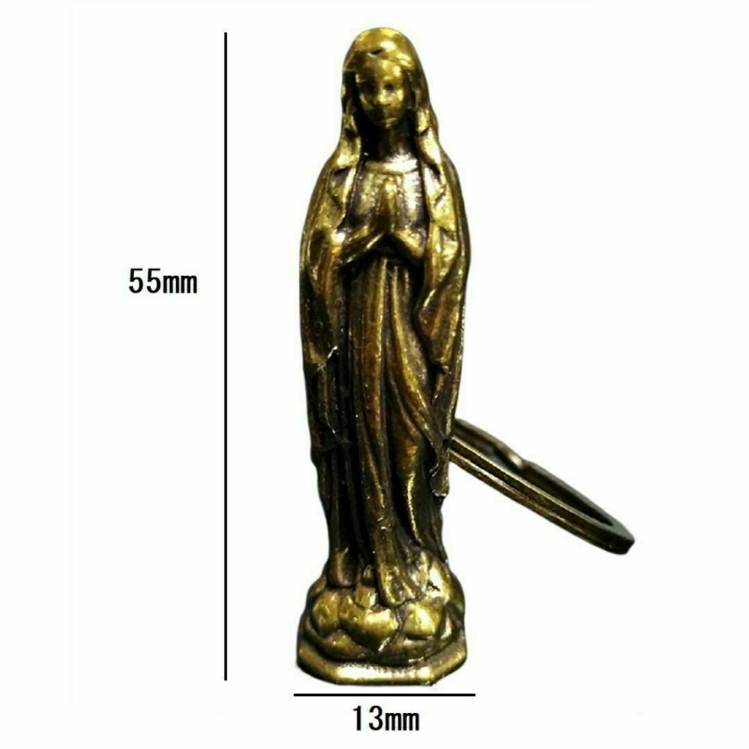 聖母 マリア イエス キリスト キーホルダー キーリング 真鍮 ヴィンテージ メンズのファッション小物(キーホルダー)の商品写真