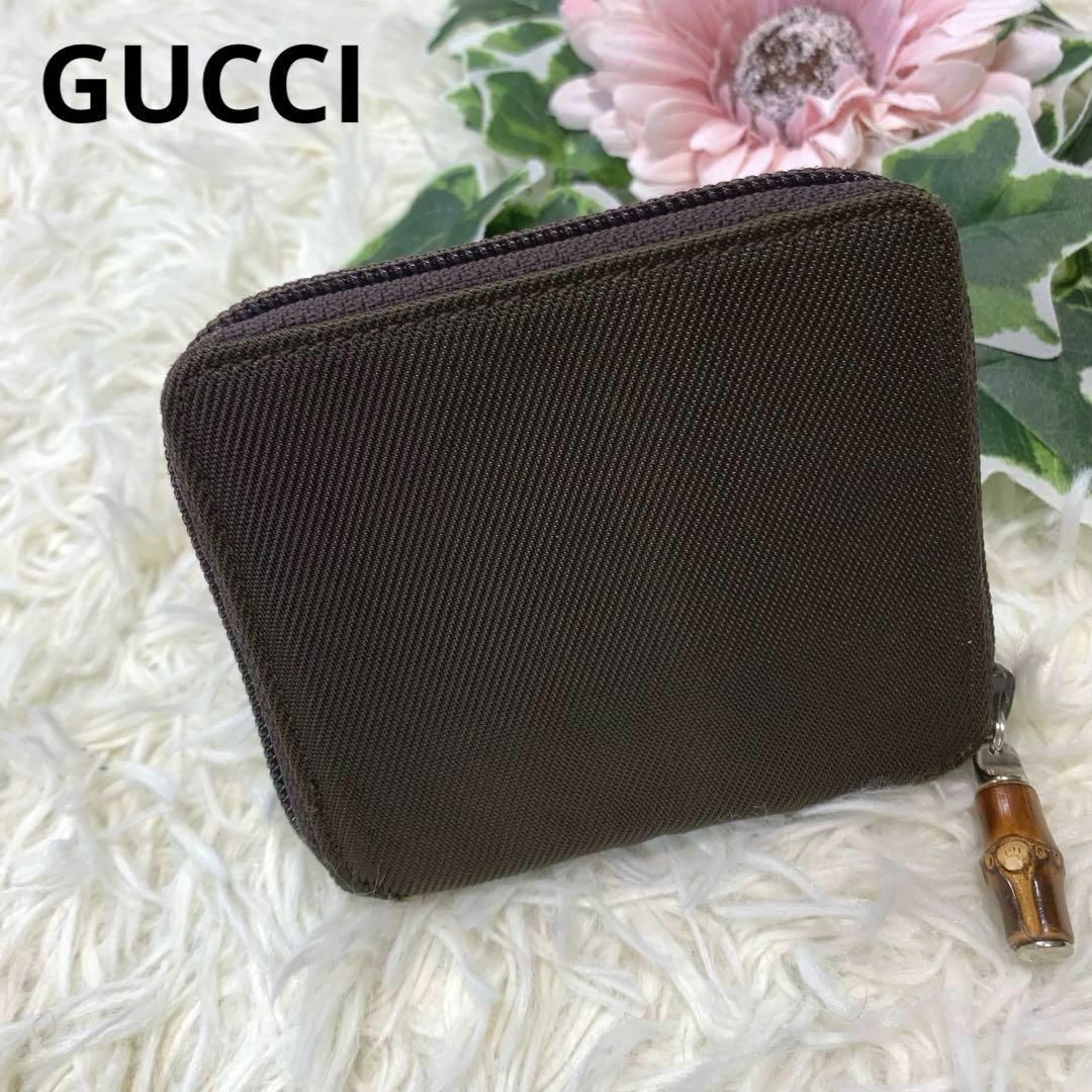 Gucci(グッチ)のGUCCI:グッチ◆ラウンドジップ キーケース バンブー 小物入れ レディースのファッション小物(キーケース)の商品写真