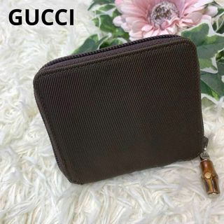 グッチ(Gucci)のGUCCI:グッチ◆ラウンドジップ キーケース バンブー 小物入れ(キーケース)