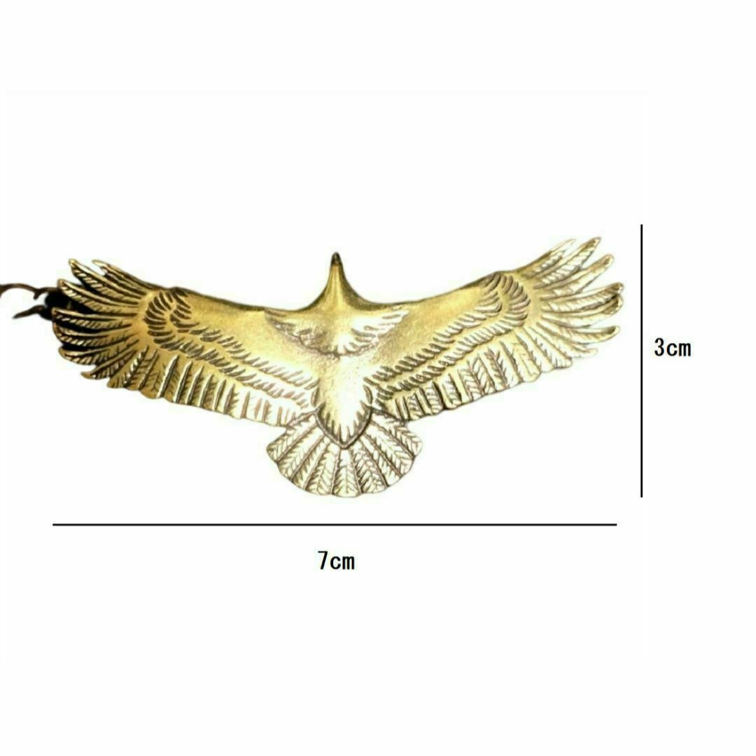 鷲 真鍮 イーグル ペンダントトップ キーホルダー インディアン ネックレス メンズのファッション小物(キーホルダー)の商品写真